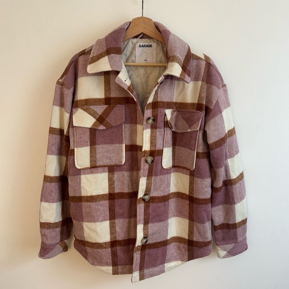 NEVER WORN Garage Pink & Cream Plaid Jacket